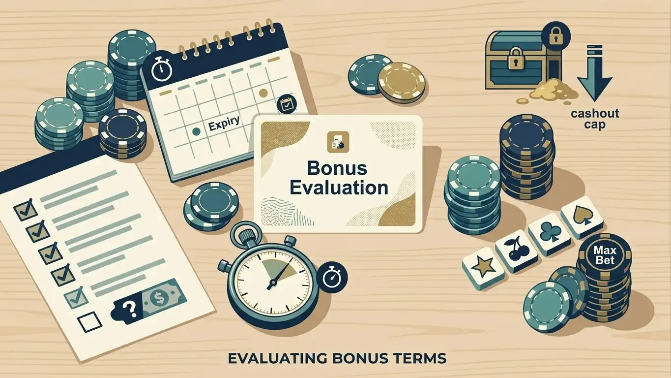 Editorial SpinShark bonus terms card for UK players with wagering and expiry checkpoints